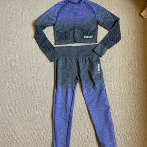 GYMSHARK PURPLE OMBRE SET